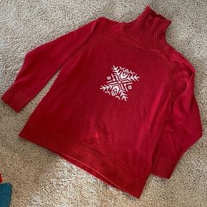Early Coldwater Creek red holiday sweater